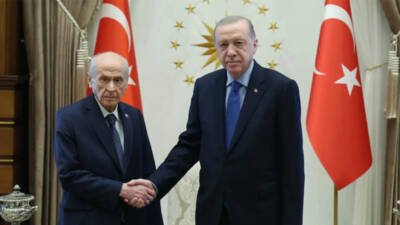 Cumhurbaşkanı Recep Tayyip Erdoğan, MHP Genel Başkanı Devlet Bahçeli ile