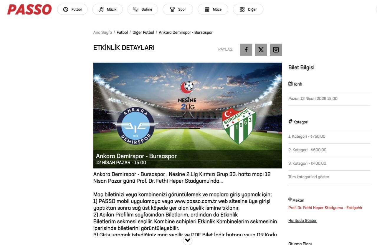 Bursaspor'un kritik maçının biletleri satışa çıktı 2 ekran resmi 2026 04 09 150128
