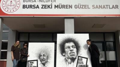 Bursa Nilüfer'deki Zeki Müren Güzel Sanatlar Lisesi ile yapılan iş