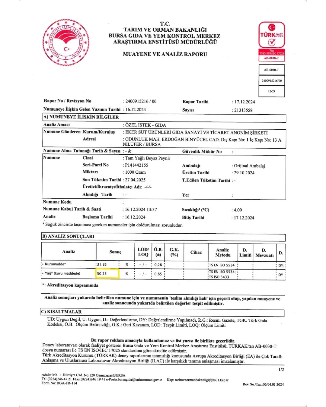 Bakanlığın kara listesine giren Bursa'daki o firmadan açıklama 9 he