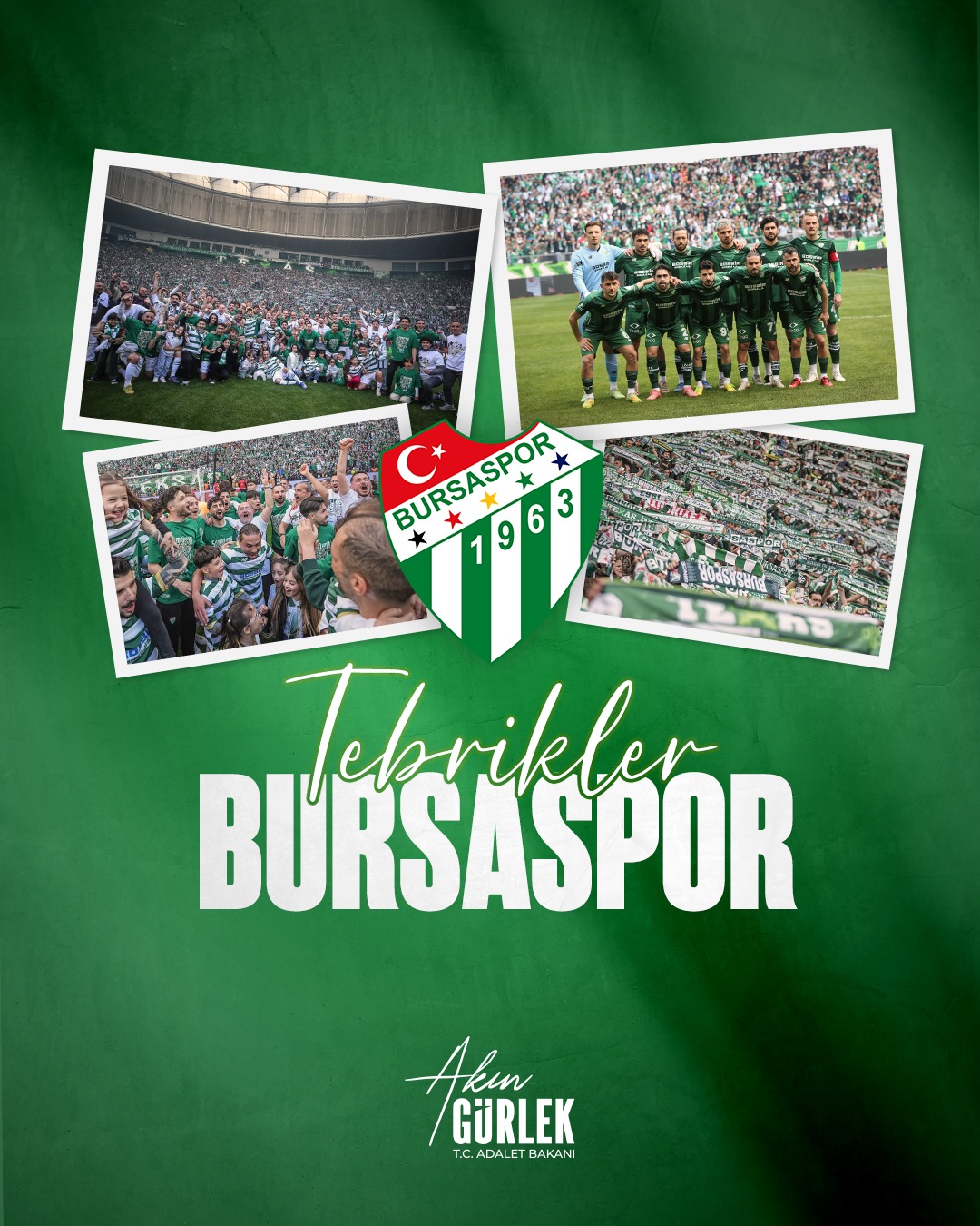 Adalet Bakanı Gürlek'ten şampiyon Bursaspor'a mesaj 1 hgsfsicwcaa8kmi