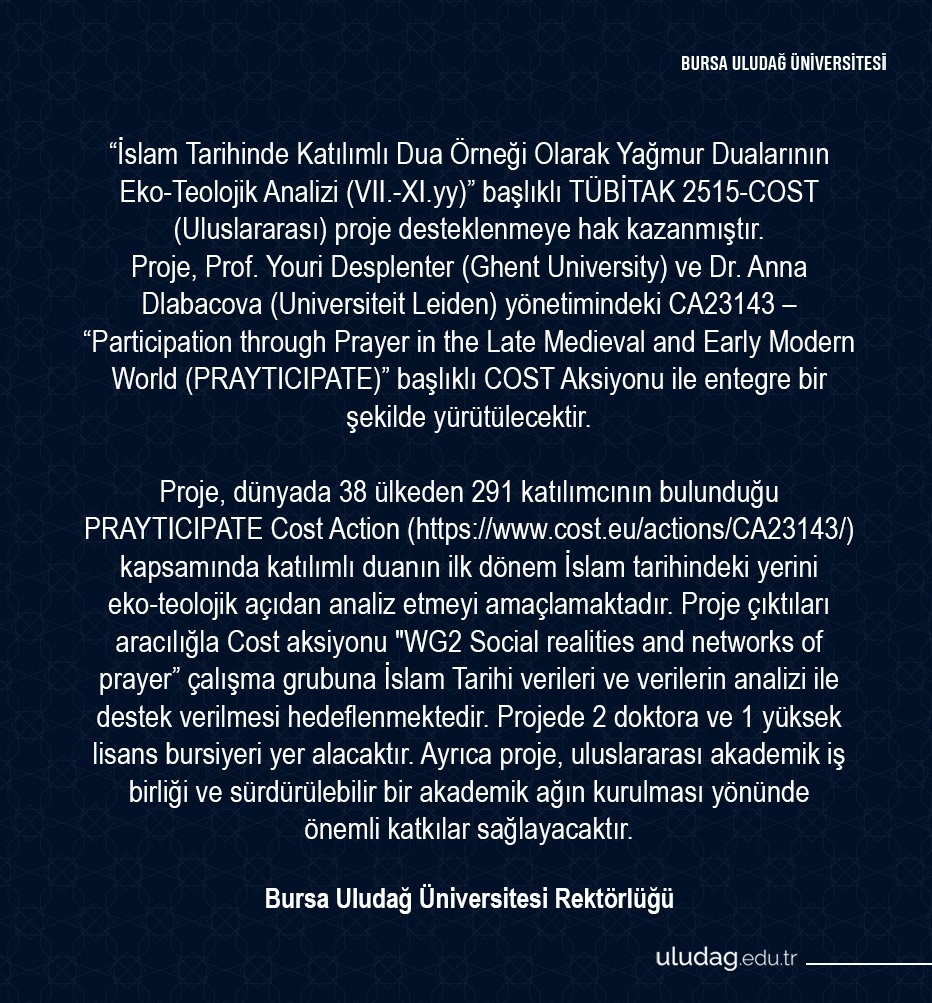 Bursa Uludağ Üniversitesi'nden 'yağmur duası' çalışmasıyla ilgili önemli açıklama 2