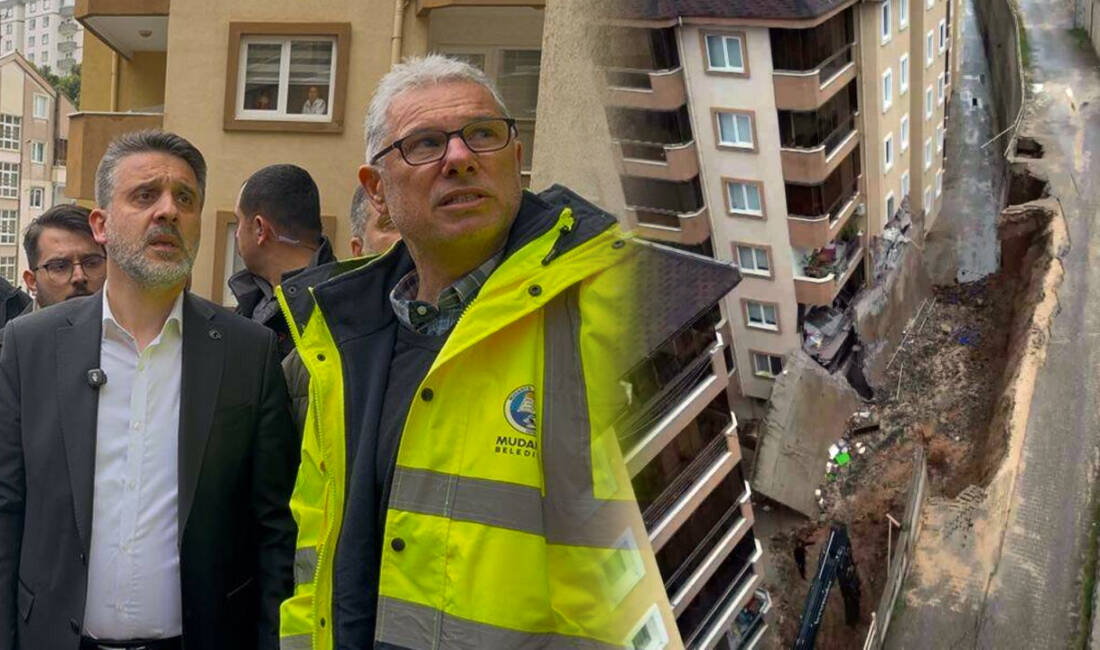 Bursa’da felaket havadan görüntülendi! Başkanvekili Şahin Biba göçük yerinde Bursa’nın Mudanya ilçesinde etkili olan yağışın ardından çöken istinat duvarının
