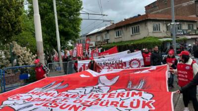 1 Mayıs Tertip Komitesi öncülüğünde düzenlenen 1 Mayıs etkinliğinde sendika