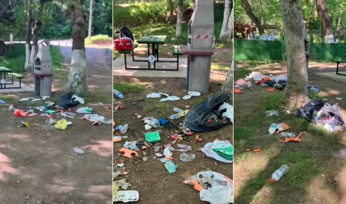 Bursa’da tepki çeken görüntü! Piknik alanını çöp içinde bıraktılar Bursa’nın Karacabey ilçesinde belediye tarafından düzenlenerek vatandaşların kullanımına açılan piknik