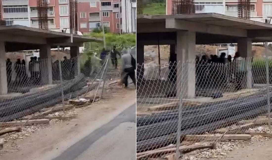 Bursa’da bir inşaat alanında çalışan işçiler arasında çıkan tartışma kısa