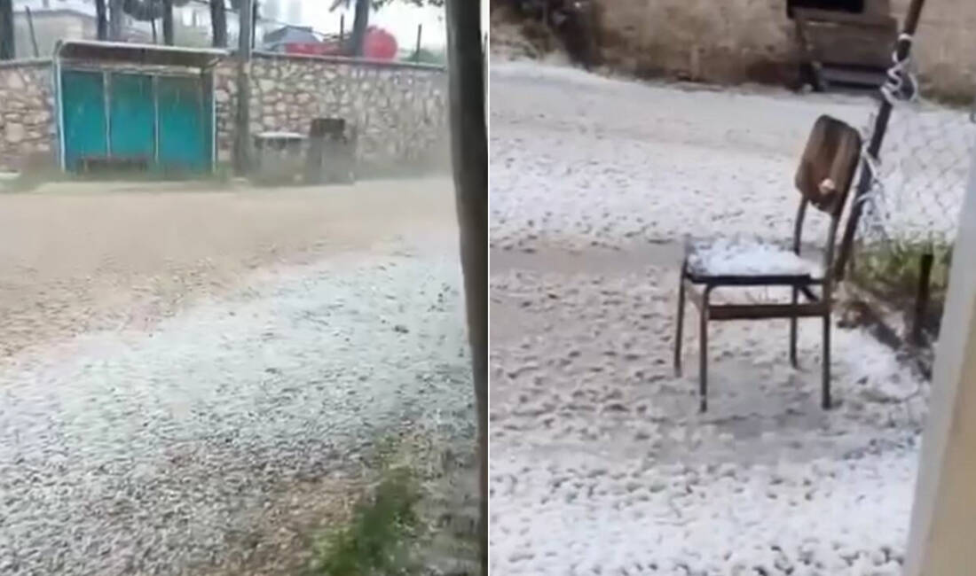 Bursa’da ceviz büyüklüğünde dolu yağdı Bursa’nın Keles ilçesinde etkili olan dolu yağışı vatandaşlara zor anlar