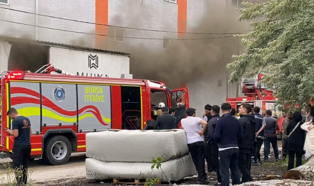 Bursa’da fabrikada yangın Bursa’nın İnegöl ilçesinde faaliyet gösteren bir koltuk fabrikasının sünger deposunda