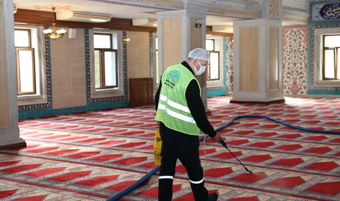 Bursa Nilüfer’deki ibadethanelerinde bahar temizliği Nilüfer Belediyesi, 2003 yılından bu yana sürdürdüğü ibadethane temizliği çalışmalarına