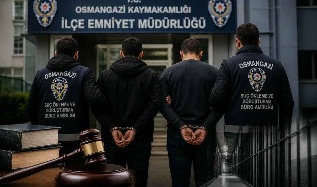 Bursa'nın Osmangazi ilçesinde haklarında kesinleşmiş hapis cezası bulunan 2 firari