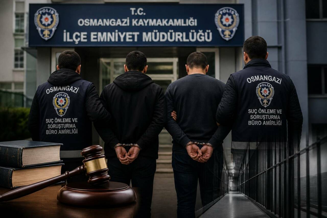 Bursa'nın Osmangazi ilçesinde haklarında kesinleşmiş hapis cezası bulunan 2 firari
