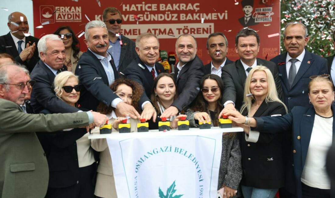 Bursa’ya yeni kreş yatırımına ilk temel Osmangazi Belediyesi ile hayırseverler Mustafa Bakraç ve Esra Bakraç tarafından
