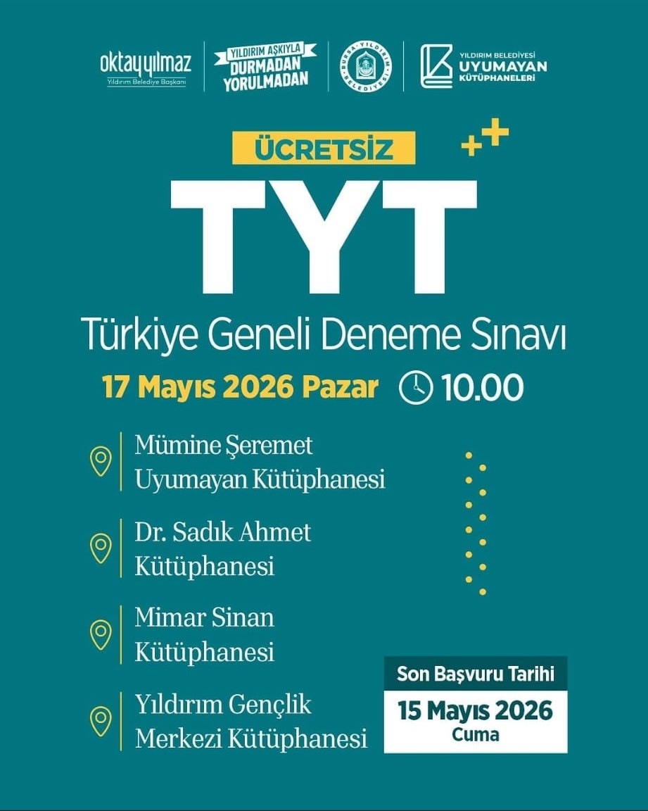 Yıldırım Belediyesi'nden gençlere TYT desteği 4 Yıldırım Belediyesi'nden gençlere TYT desteği