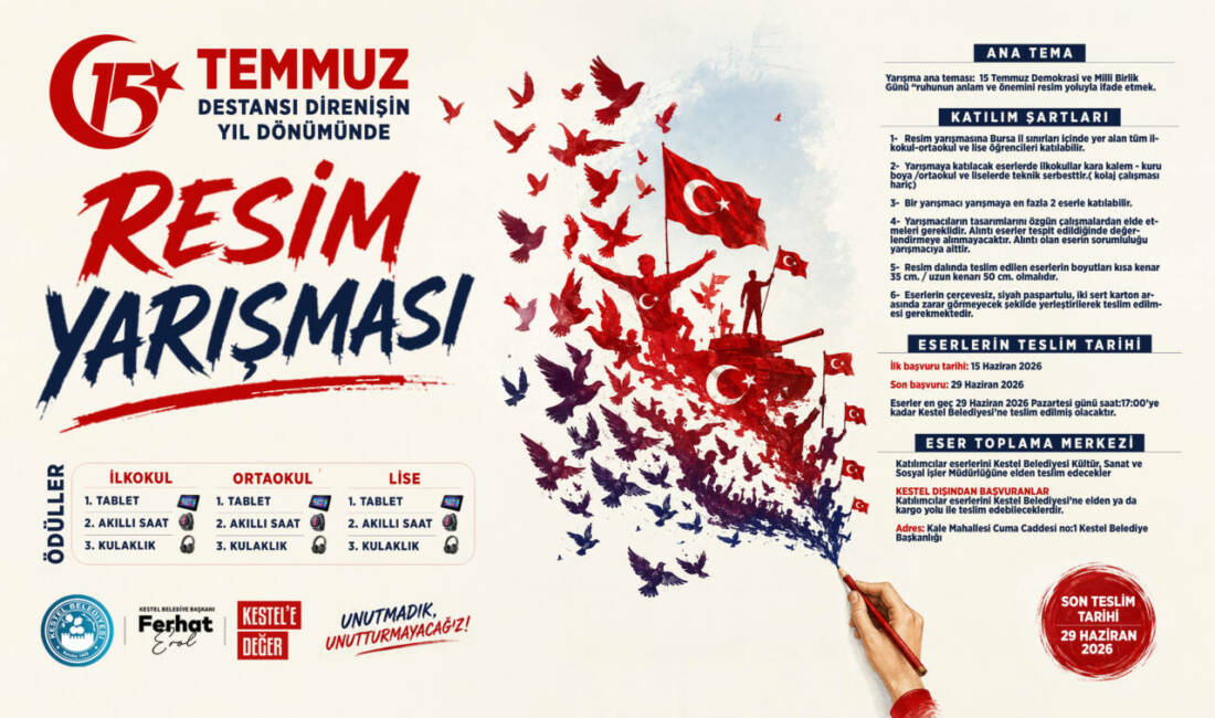 Kestel Belediyesi ile 15 Temmuz ruhu resimlerde yaşayacak Kestel Belediyesi, 15 Temmuz Demokrasi ve Milli Birlik Günü’nün anlam