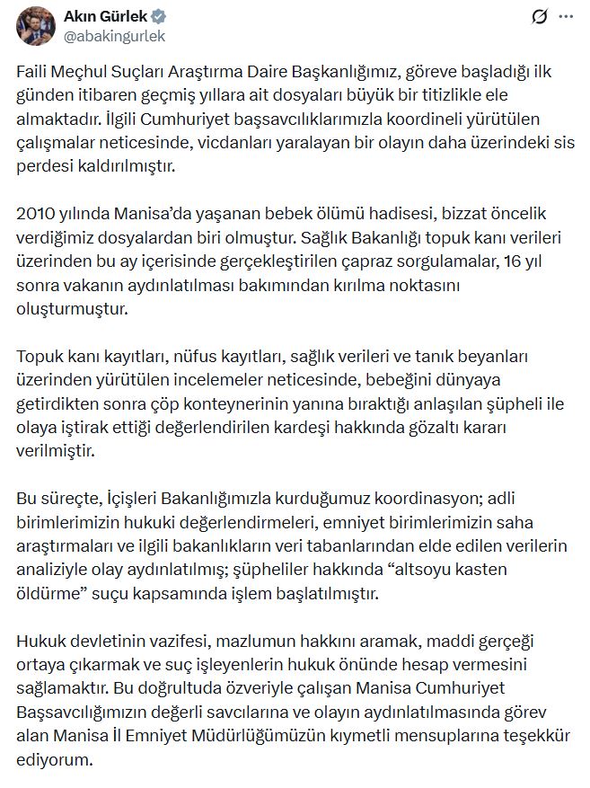16 yıl önceki bebek ölümü aydınlatıldı 1 16 yil onceki bebek olumu aydinlatildi 0ea0b0cc272c