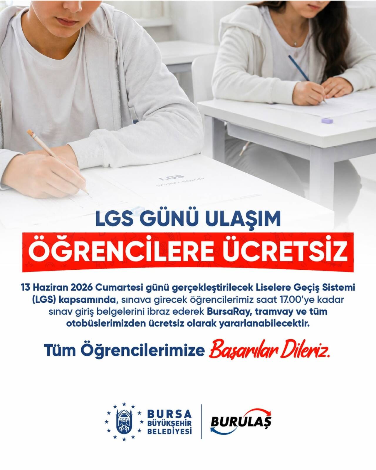 Bursa Büyükşehir duyurdu; LGS'ye girecek öğrencilere ulaşım ücretsiz 3 37272mtzhmmjhow