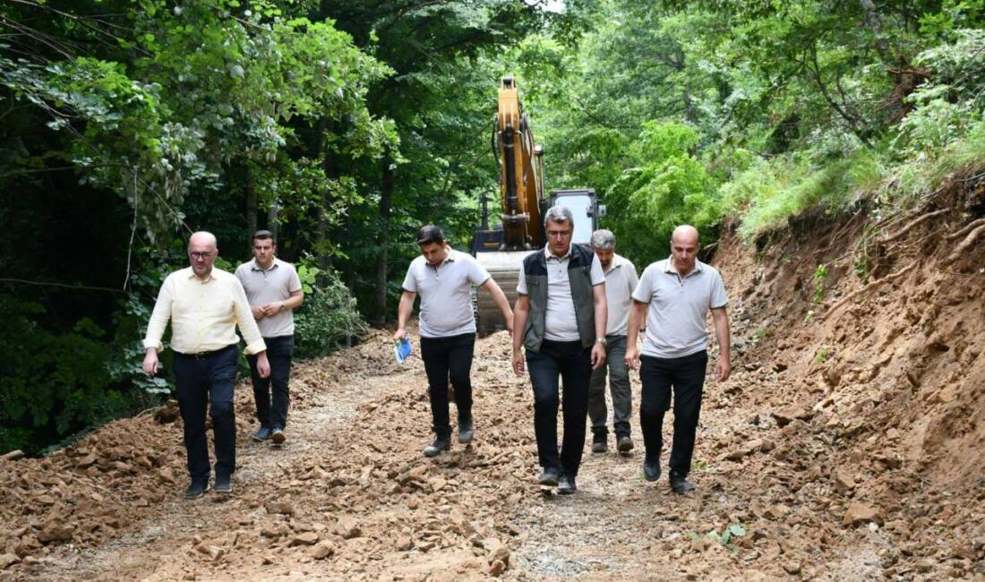 Bursa’nın ciğerleri kül olmasın diye hummalı çalışma! Bursa Orman Bölge Müdürlüğü yetkilileri, yapımı süren orman yolu çalışmalarını