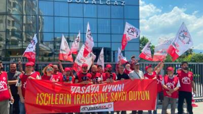 Bursa’da, DİSK/Enerji-Sen bünyesinde örgütlenen Bursagaz işçileri, sendikal haklarının engellenmesi ve