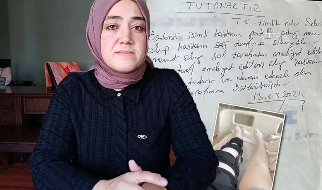 Özel hastanedeki doktordan akıl almaz hata Antalya'nın Kumluca ilçesinde 2 yıl önce spor yaparken sağ dizinden
