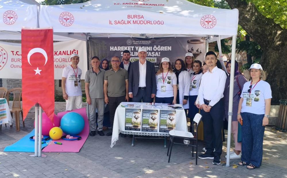 Bursa’da 12 bin 800 vatandaşa uygulandı Sağlık Bakanlığı tarafından fiziksel aktivitenin önemine dikkat çekmek amacıyla hayata