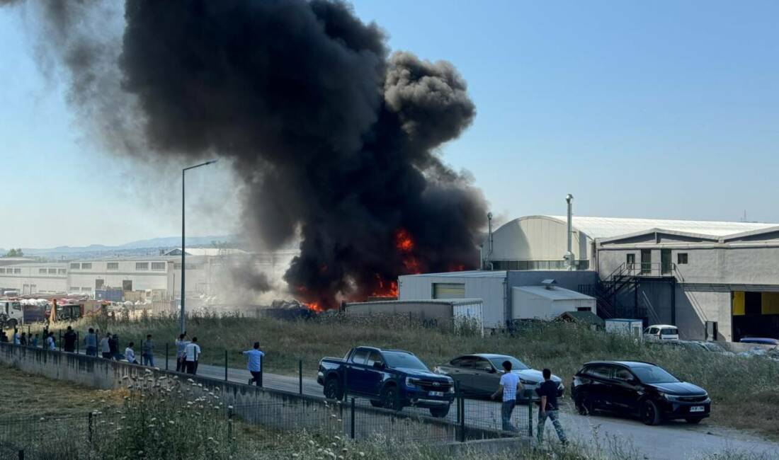 Bursa’da geri dönüşüm tesisinde yangın Bursa'nın Osmangazi ilçesinde geri dönüşüm tesisinde çıkan yangın söndürülmeye çalışılıyor.