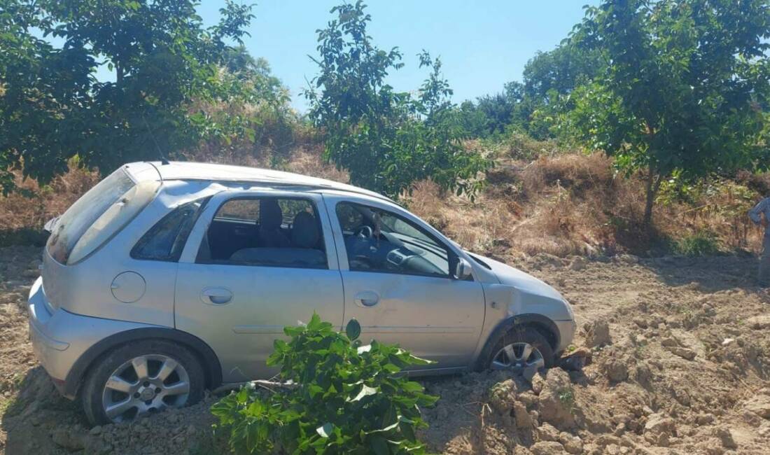Bursa'nın İnegöl ilçesinde otomobilin meyve bahçesine girmesi sonucu 4 kişi