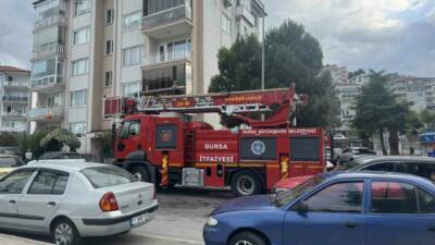Bursa’nın Mudanya ilçesi Ömerbey Mahallesi Muhtarlığı önünde bir ağaca takılan
