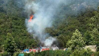 Bursa'nın Osmangazi ilçesinde tarım arazisinde çıkan yangın paniğe neden oldu.