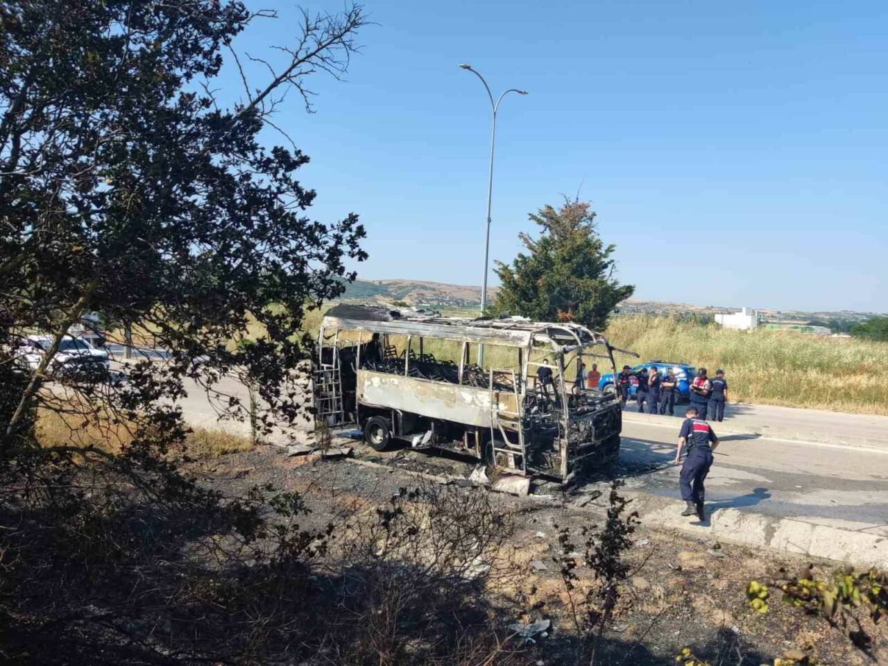 bursada servis otobusu alevlere teslim oldu 67b4fcb7ef75
