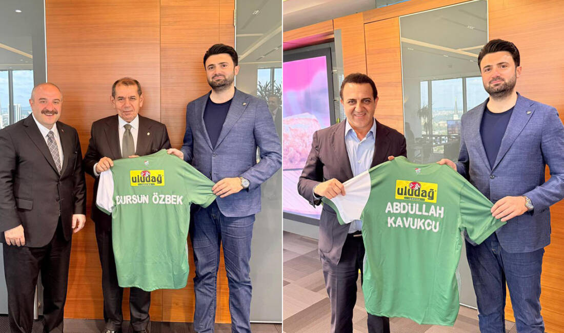 Bursaspor Başkanı Enes Çelik, Galatasaray Başkanı Dursun Özbek'i ziyaret etti.