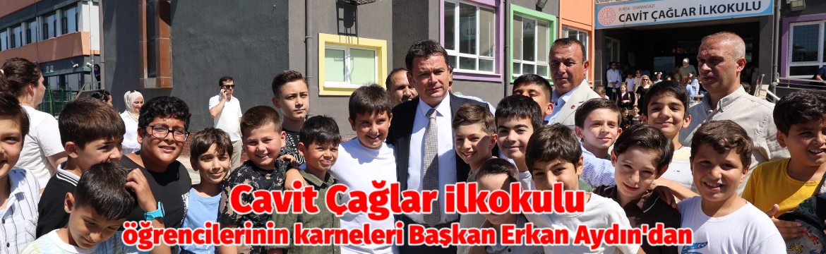 Cavit Çağlar İlkokulu'nda karne heyecanı