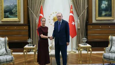 Cumhurbaşkanı Recep Tayyip Erdoğan, Cumhurbaşkanlığı Külliyesi'nde Avrupa Birliği (AB) Dış