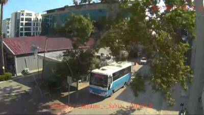 Osmaniye’de çınar ağacı, duraktaki halk otobüsünün üzerine devrildi. O anlar