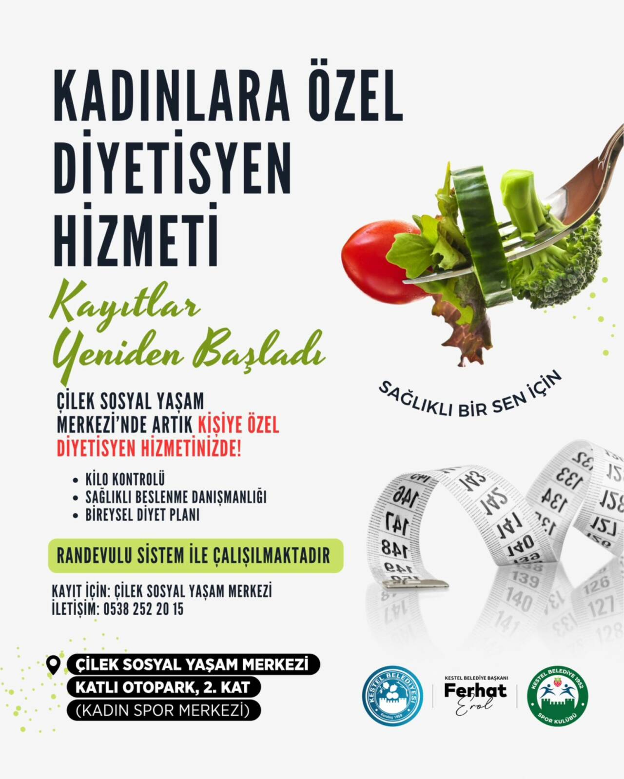 Fwd: BASIN BÜLTENİ: Kestel Belediyesi’nden Kadınlara Özel Sağlıklı Yaşam Desteği