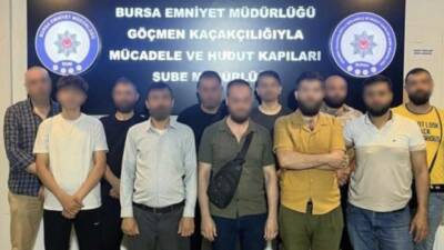 Bursa'da düzensiz göç ve göçmen kaçakçılığıyla mücadele kapsamında gerçekleştirilen denetimlerde
