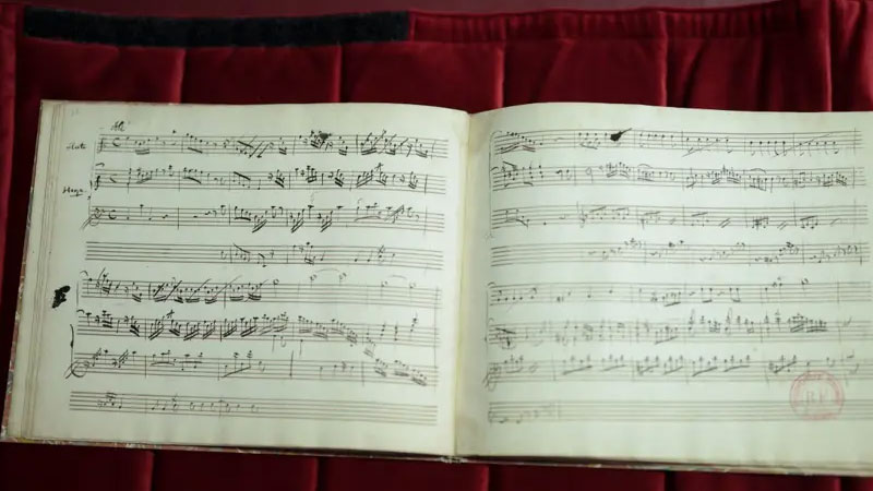 Fransa Ulusal Kütüphanesi'ndeki isimsiz el yazmaları arasında Wolfgang Amadeus Mozart'a