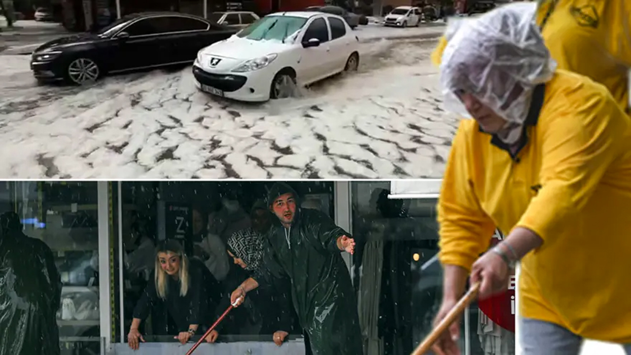 Bir anda bastırdı! Yollar beyaza büründü 1 kahramankazan n
