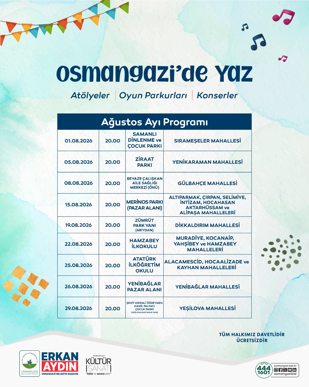 Osmangazi’de Yaz Coşkusu Mahallelere Taşınıyor