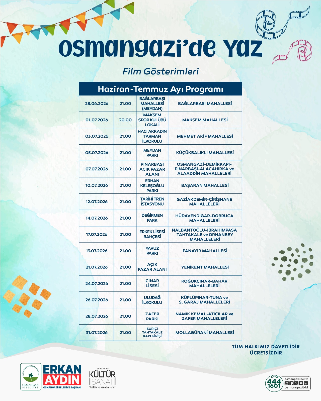 Osmangazi’de Yaz Coşkusu Mahallelere Taşınıyor