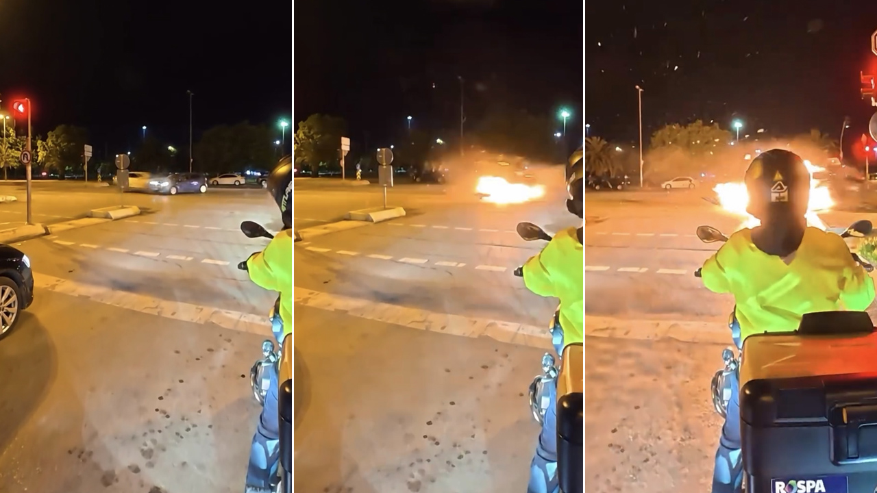 Korkunç kaza! Otomobil alev topuna döndü 1 maltepe dha