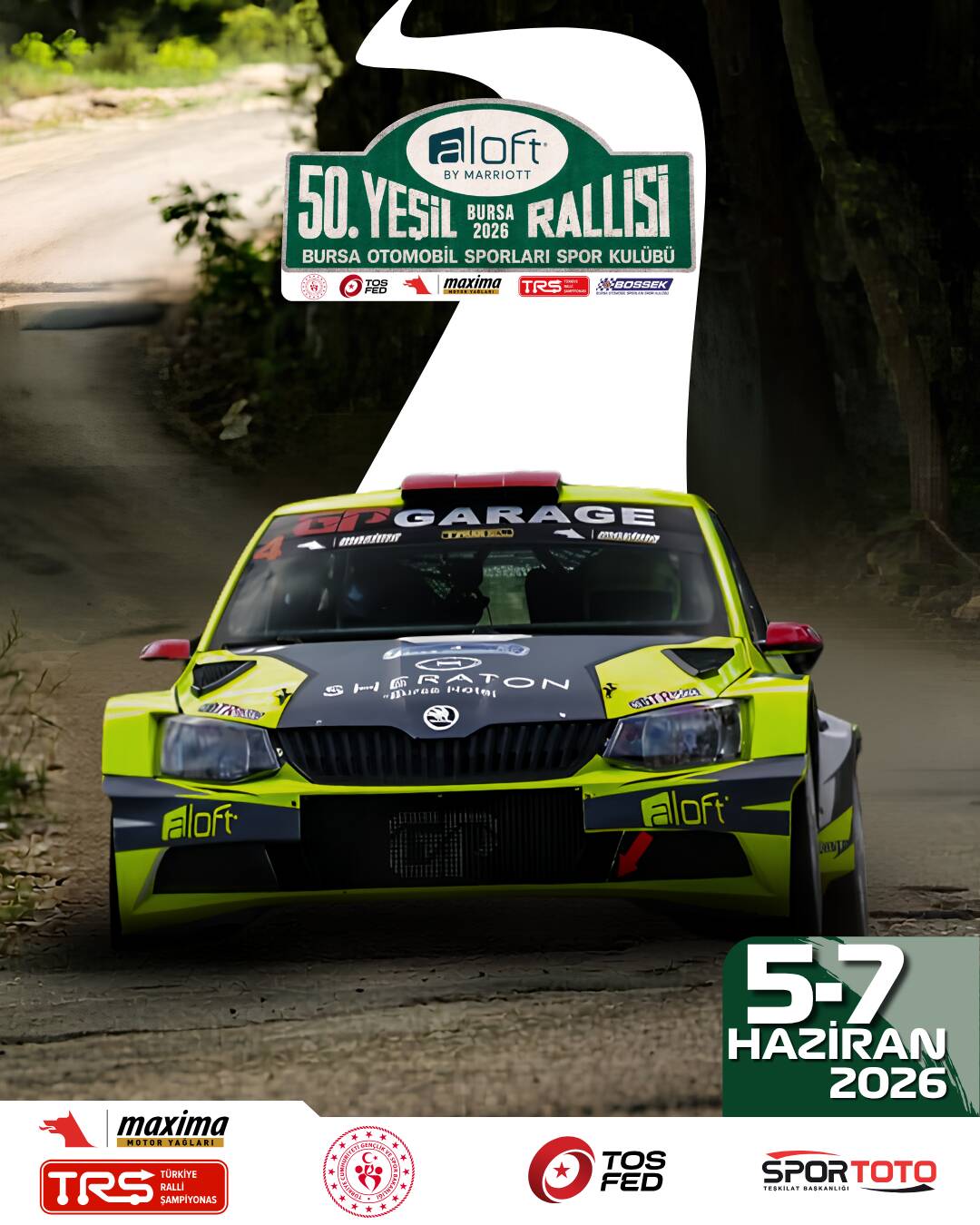 50. Yeşil Bursa Rallisi Heyecanı Başlıyor