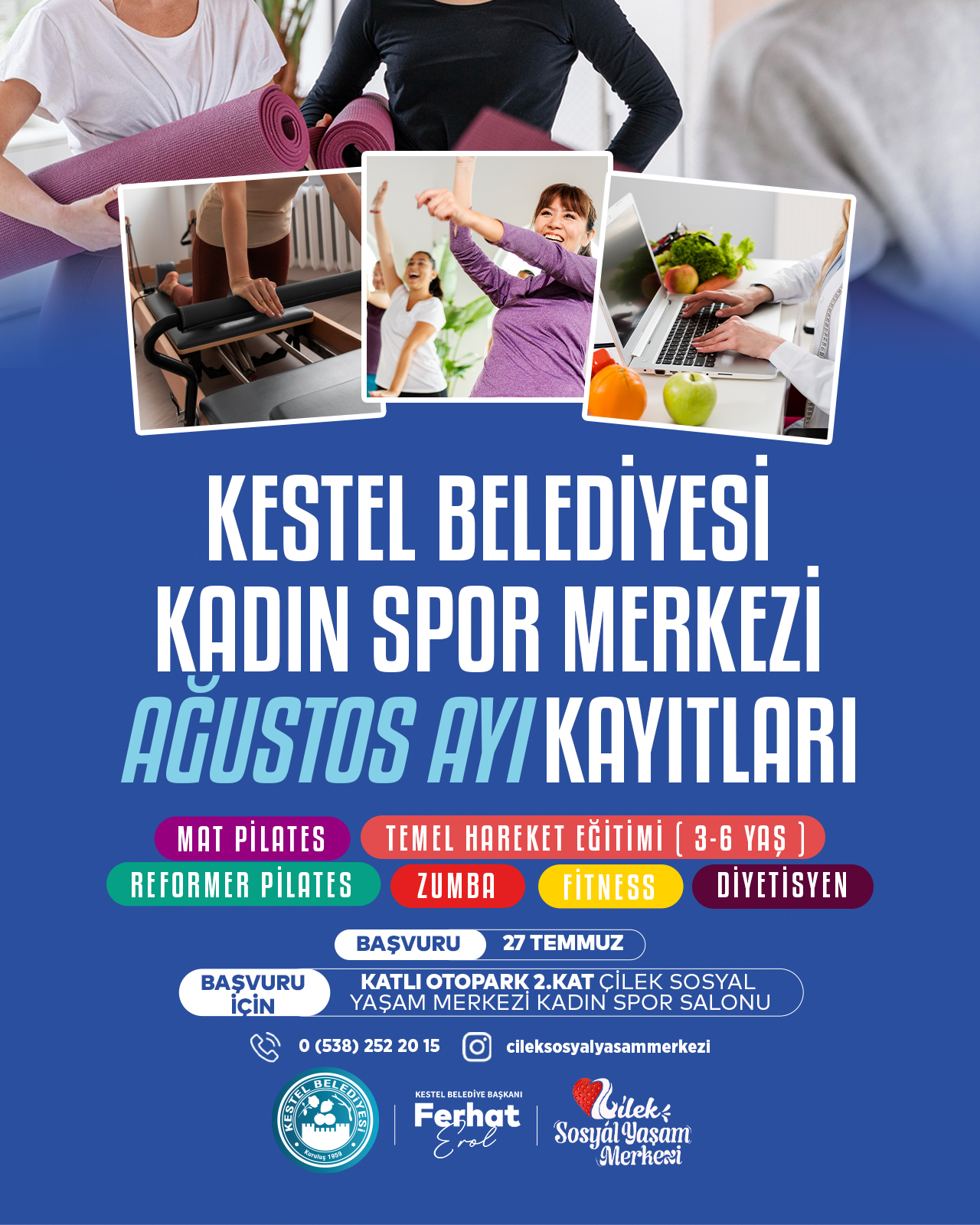Bursa'da kadınlara ücretsiz spor eğitimi 3 -Kestel Belediyesi Kadın Spor Merkezi'nde Ağustos Dönemi Kayıtları Başlıyor