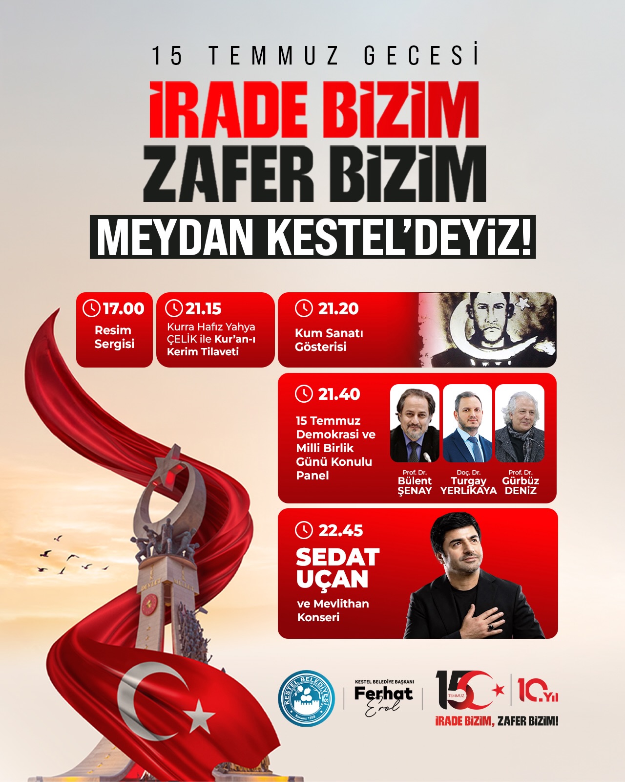 Kestel Belediyesi'nden 15 Temmuz'a özel program 2 3 1 1