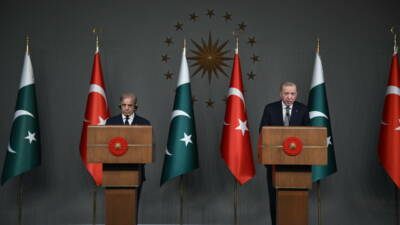 Cumhurbaşkanı Recep Tayyip Erdoğan, Pakistan Başbakanı Şahbaz Şerif ile görüşme