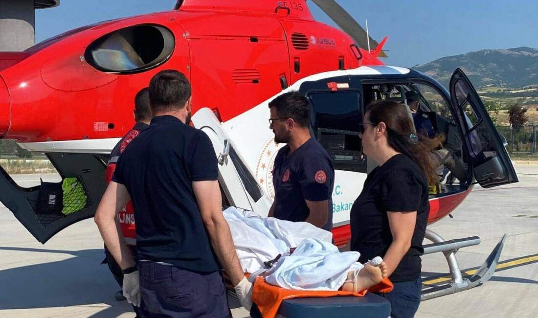 Tokat'ta geçirdiği kafa travması sonrası hastanede tedavi altına alınan 14
