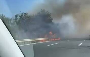 Bursa'nın Kestel ilçesinde ormanlık alanda yangın çıktı. Ekiplerin alevlere havadan