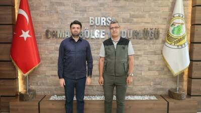 Bursaspor Başkanı Enes Çelik'in Bursa Orman Bölge Müdürü Erdal Şahan'a