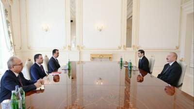 Azerbaycan Cumhurbaşkanı İlham Aliyev, Adalet Bakanı Akın Gürlek'i kabul etti.