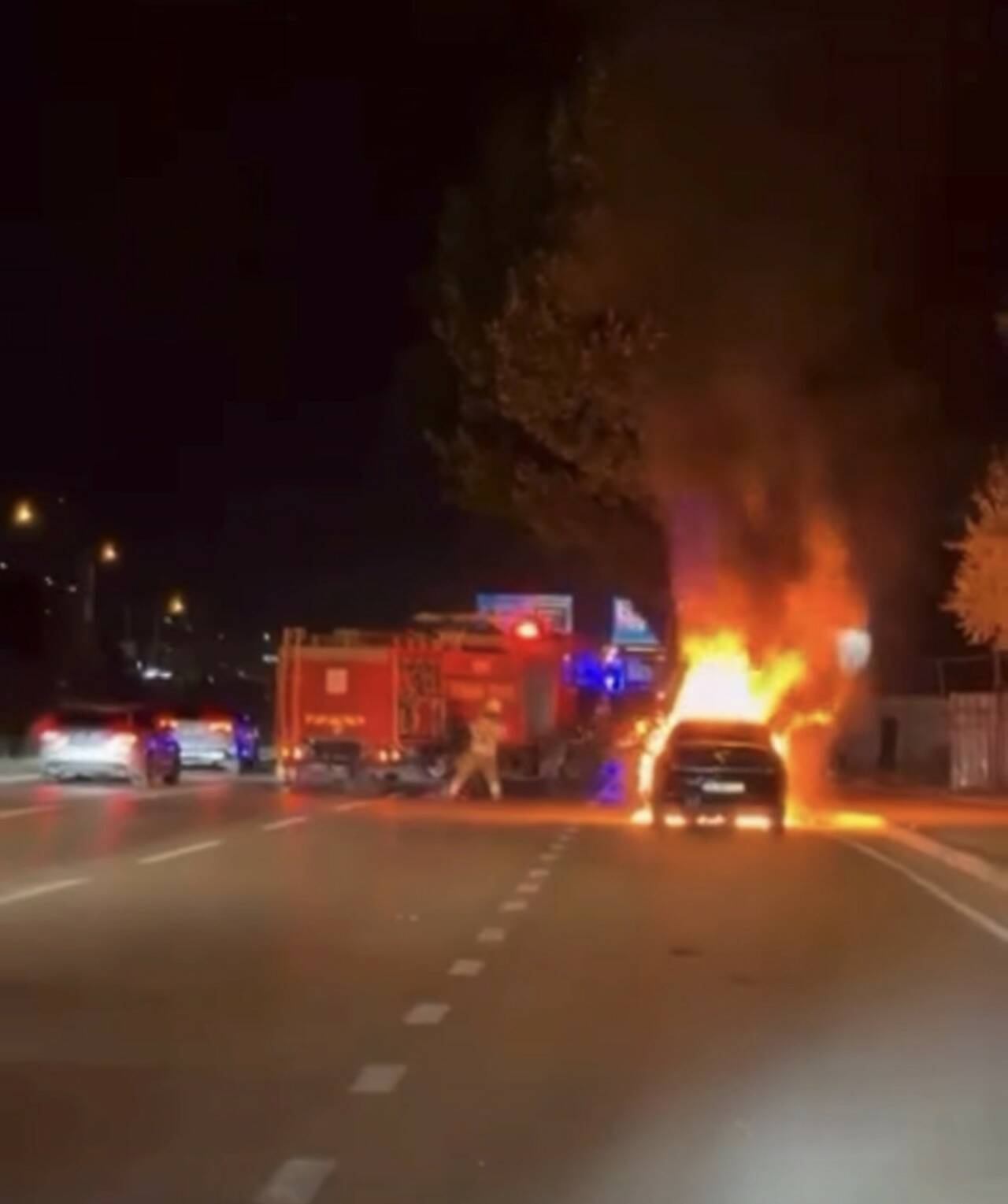 bursa trafiginde panik anlari birden alev topuna dondu 694e2698fe58