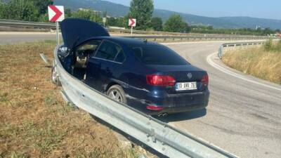 Bursa’nın İnegöl ilçesinde sürücü navigasyondan gelen ani yönlendirmeyi takip etmeye
